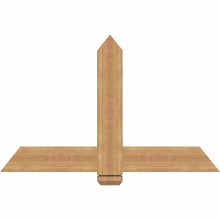 Ekena Millwork Eugene Smooth Timber Gable Bracket, Western Red Cedar, 48"W x 30"H x 1 1/2"D x 5 1/2"F, 15/12 Pitch GBW048X30X0206EUG00SWR